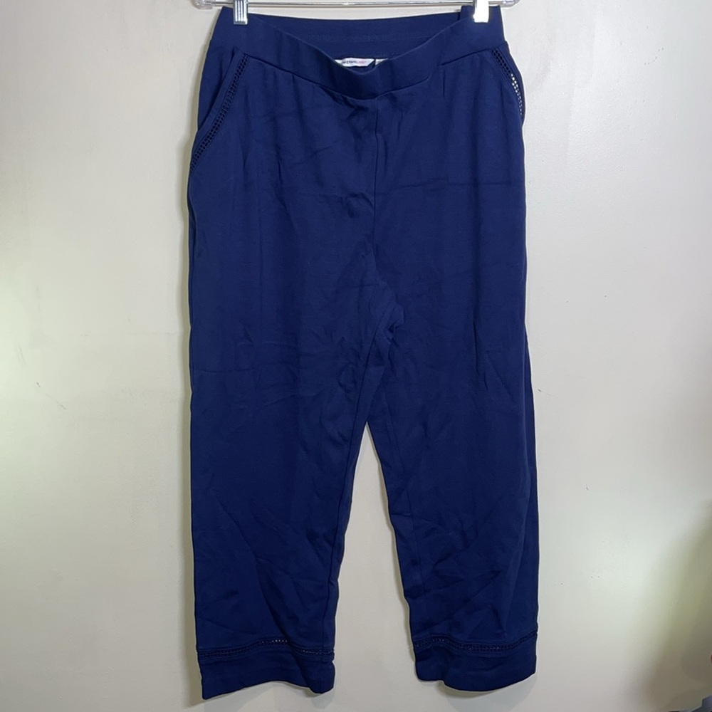 Isaac Mizrahi Live! Cotton Knit Navy Pants SZ 1X NWOT